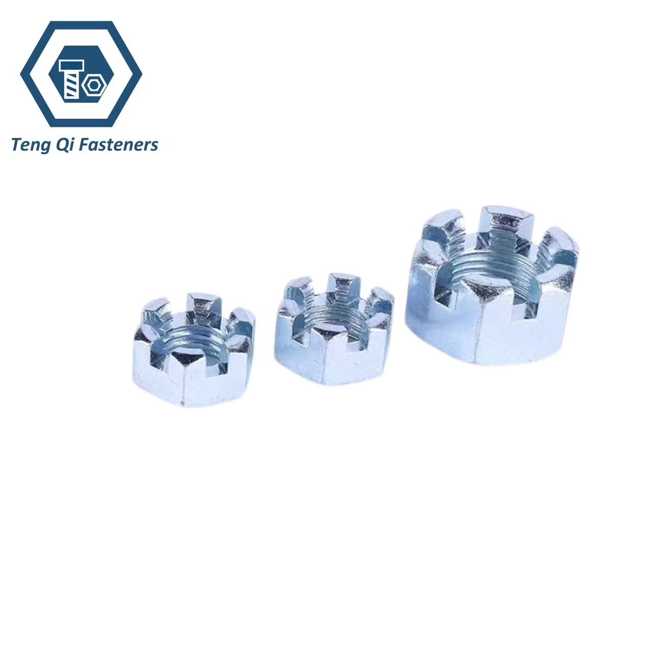 ASME ANSI B 18.2.2 Zinc Plated High Quality Hex Slotted Nuts