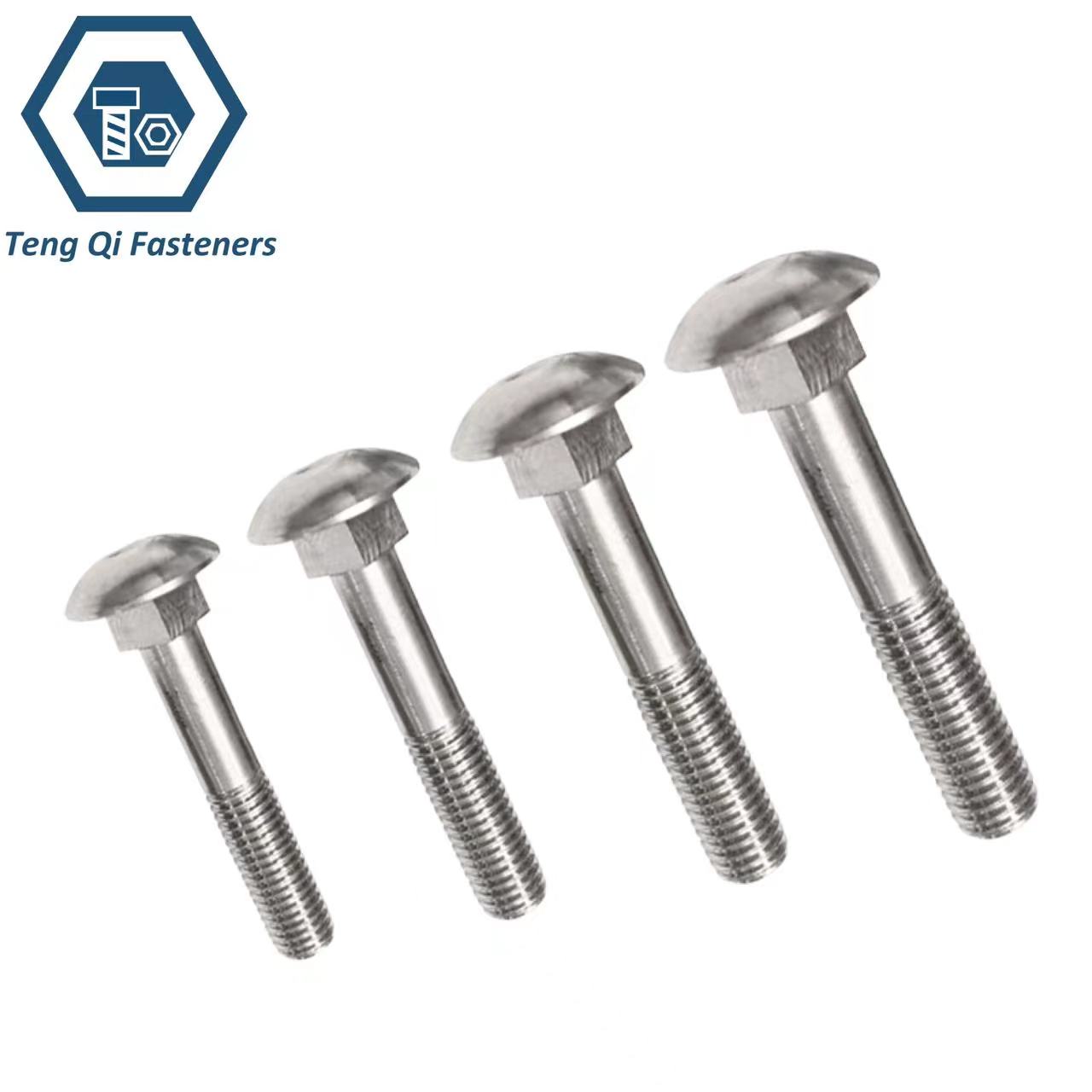 ASME ANSI B 18.5 American Standard Stainless Steel Partial Thread Round Head Square Neck Bolts