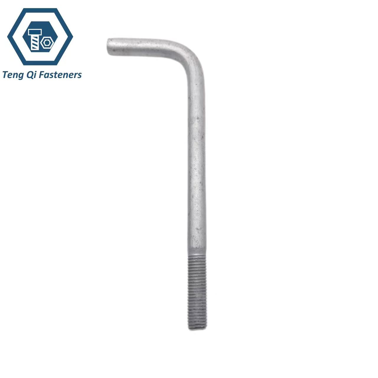 American Standard ASME B 18.31.5 Hot Dip Galvanized Hook Bolts, Right Angle Bend Bolts