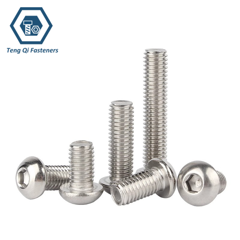 ANSI ASME B18.3 SS304 SS316 Hexagon Socket Button Head Cap Screws