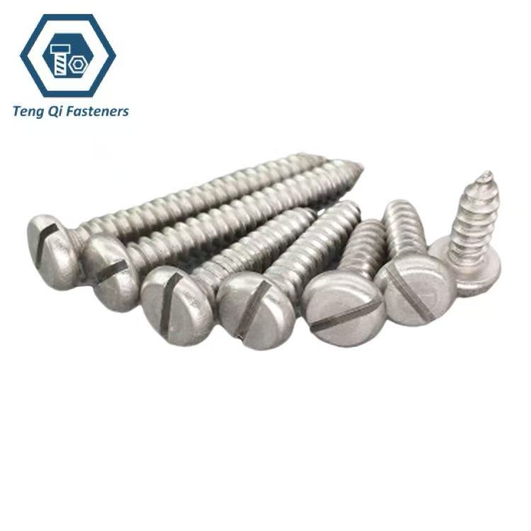 DIN7971 SS304 SS316 Slotted Pan Head Tapping Screws