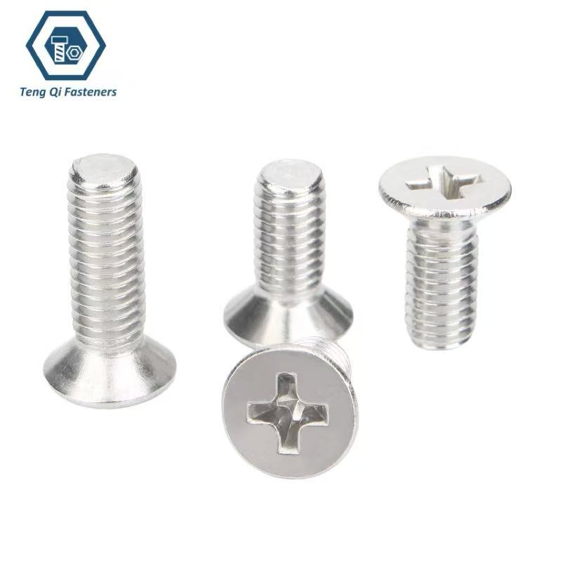 DIN965 SS304 SS316 Cross Recessed Countersunk Head Screws Supplier