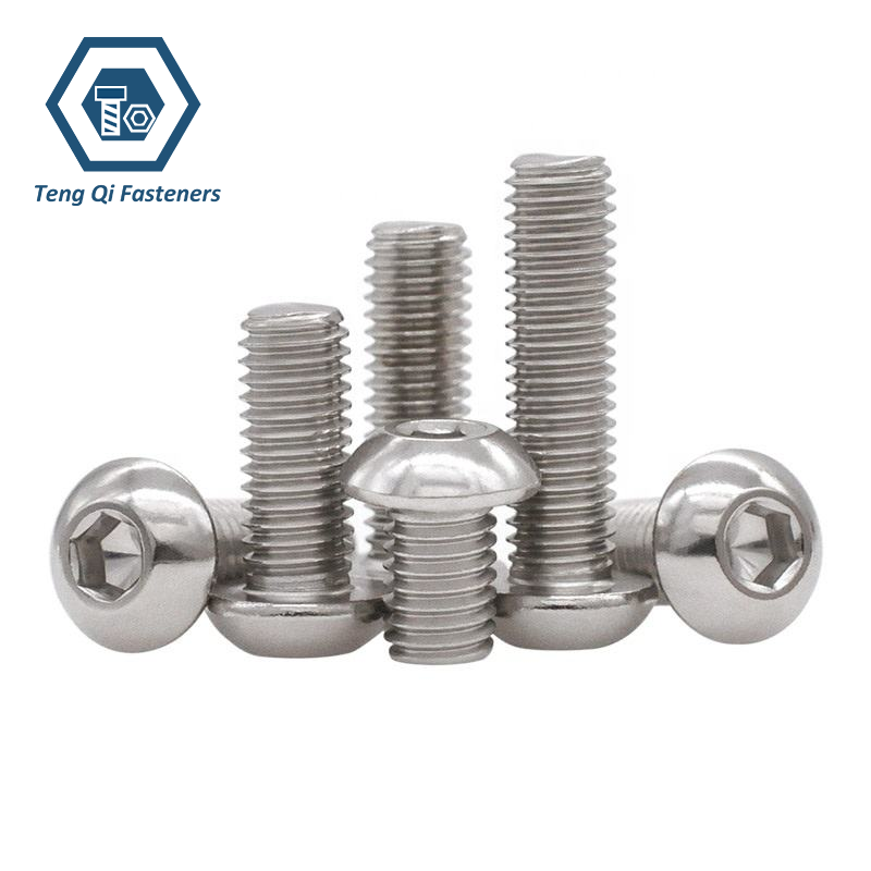 SS304 SS316 Hexagon Socket Button Head Screws