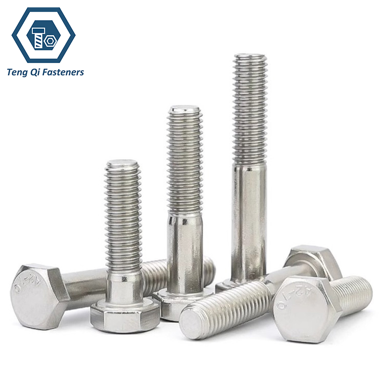 A2-70 Stainless Steel SS304 DIN931 Half Thread Hex Bolts