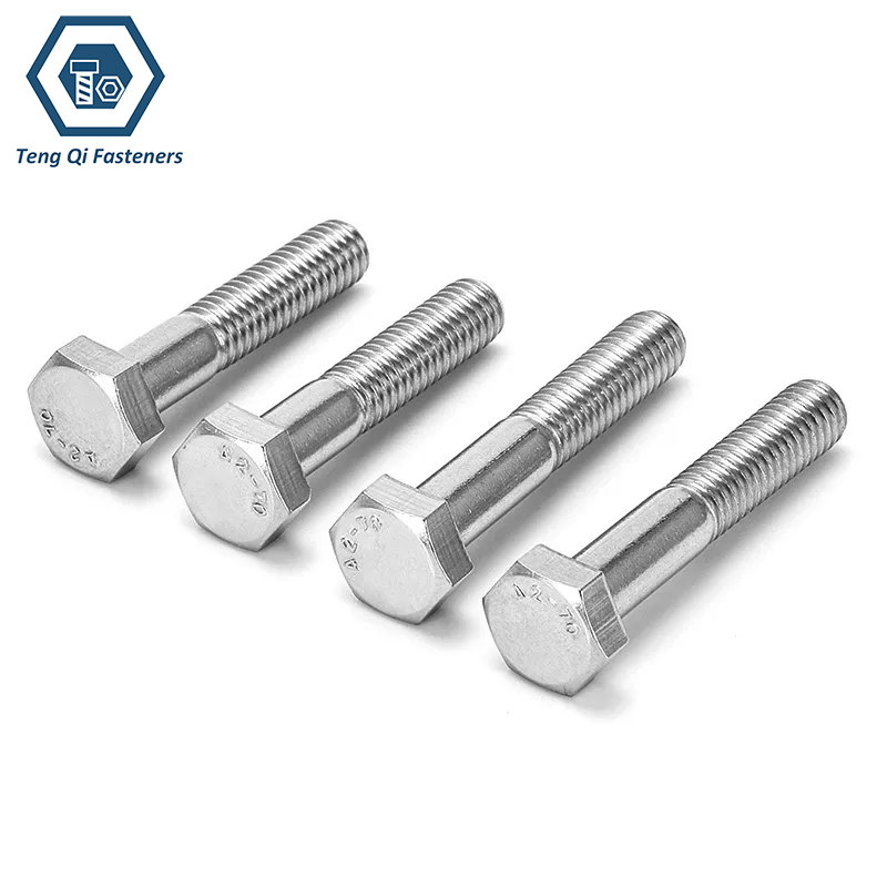 A2-70 Stainless Steel SS304 DIN933 Hex Bolts