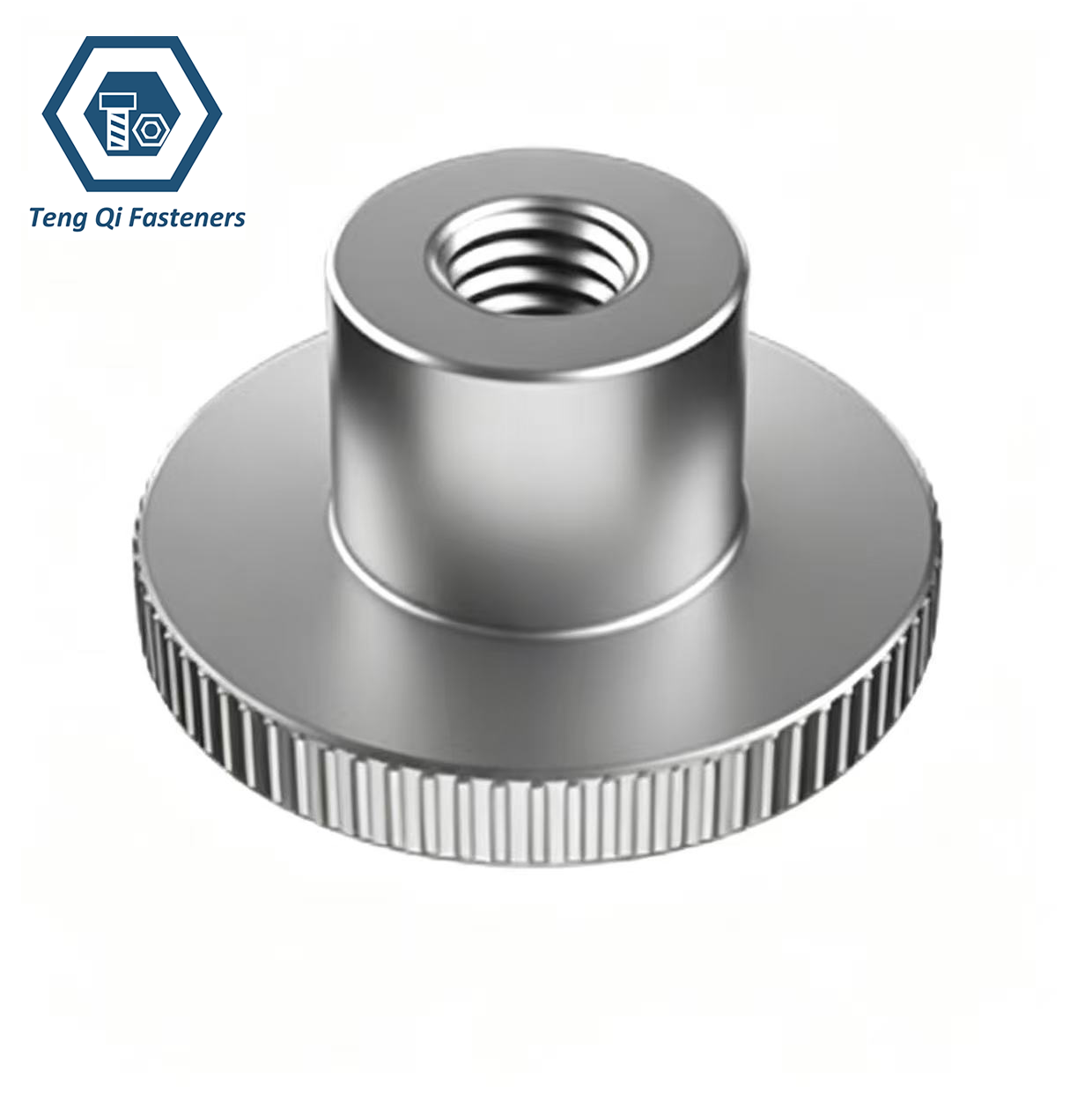 SS304 DIN466 Knurled nuts with collar