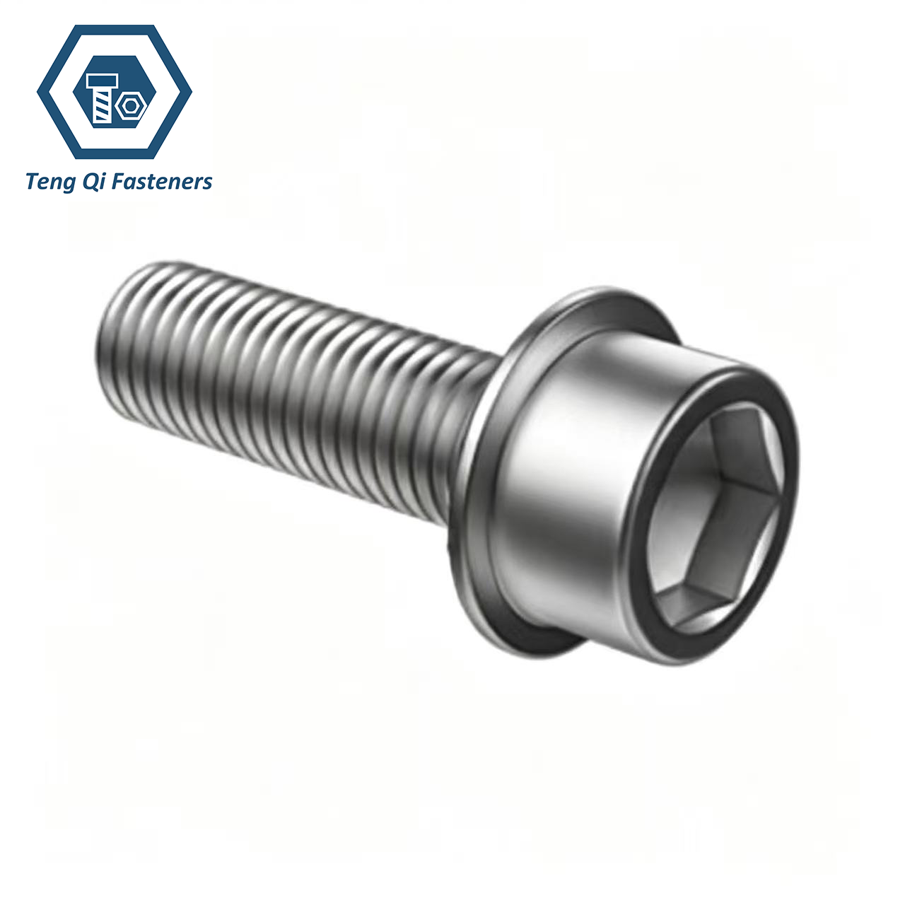 SS304 SS316 DIN251 Hexagon Socket Head with Serrated Flange Screws