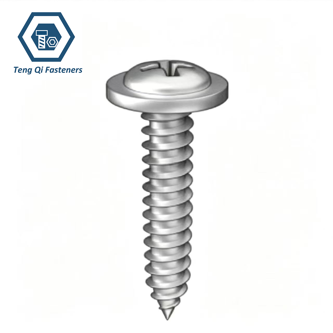 SS304 SS316 DIN968 Cross Recessed Pan Head Tapping Screws with Collar