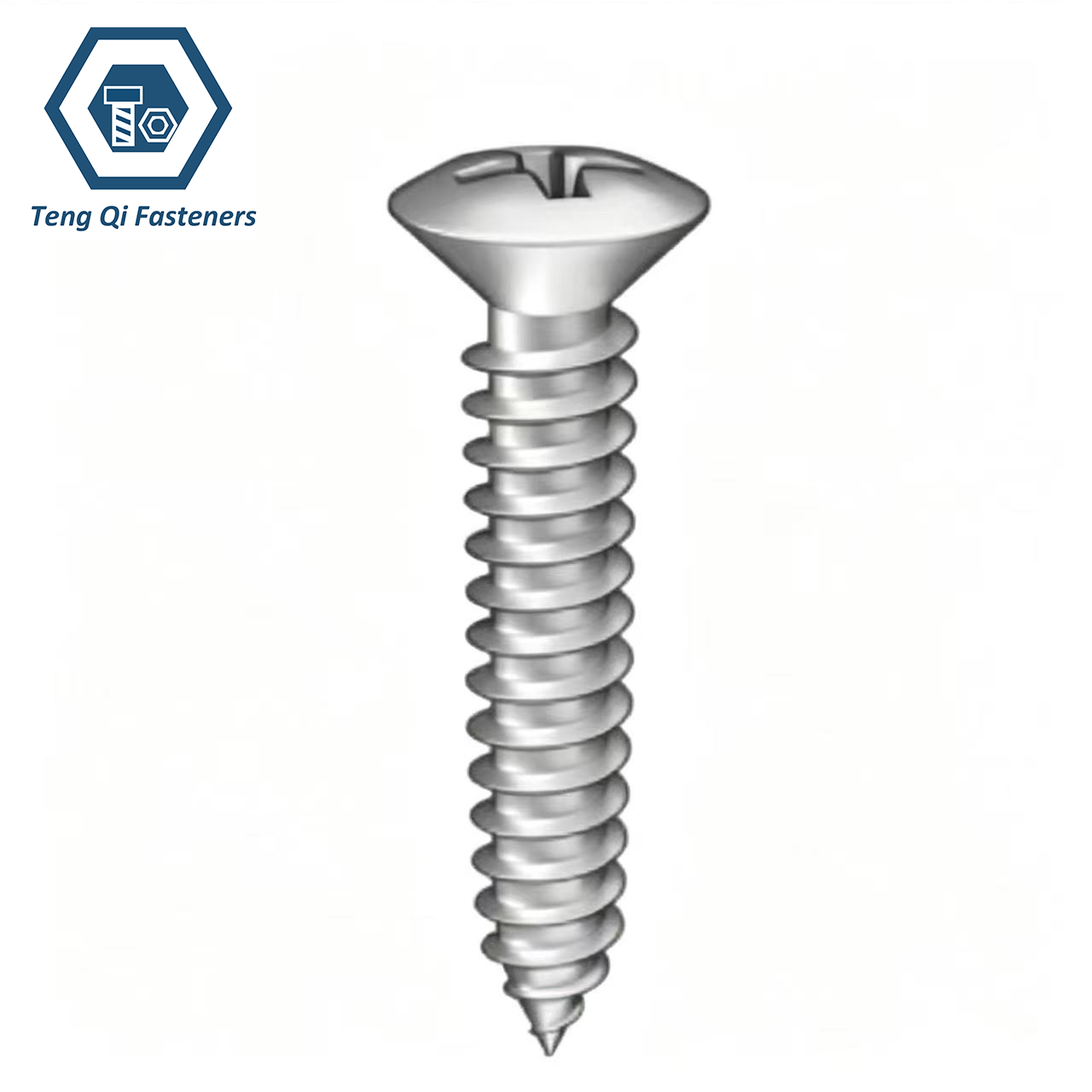Stainless Steel DIN7983 Cross Recessed Raised Countersunk Head Tapping Screws