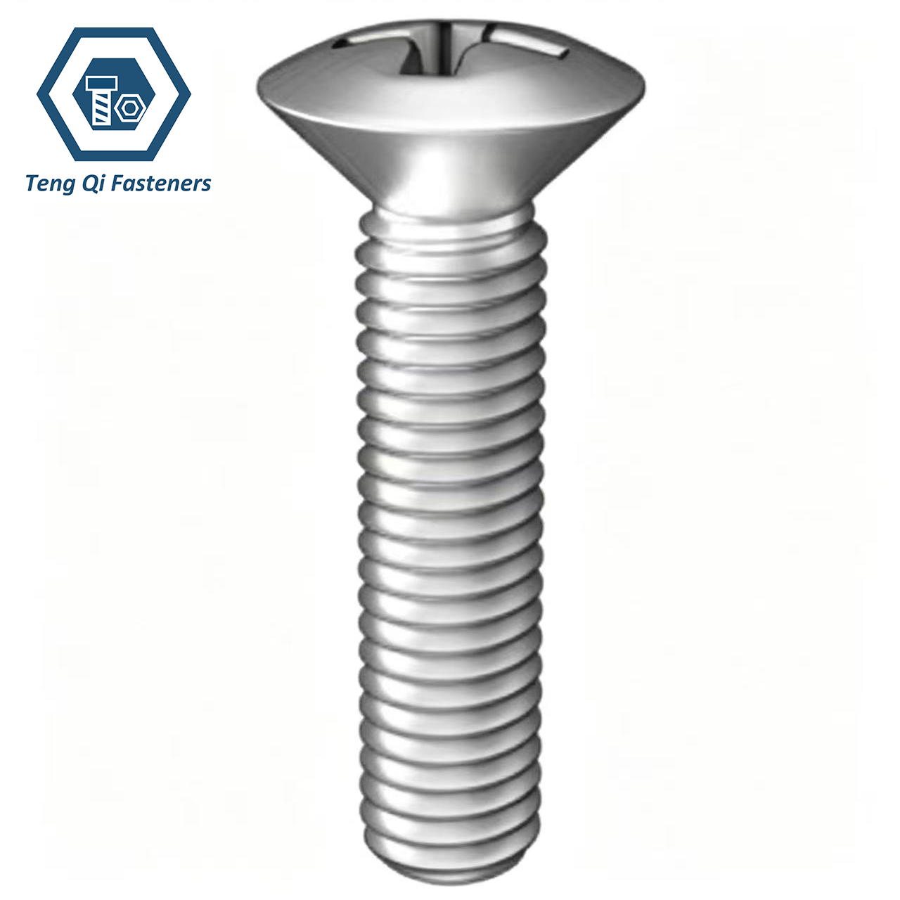 Stainless Steel DIN966 Cross Recessed Raised Countersunk Head Screws