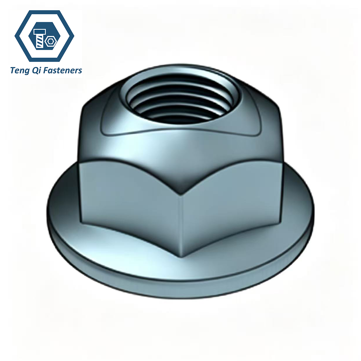 Zinc Plated DIN6927 Prevailing Torque Three-Point Locking Flange Hexagon Nuts