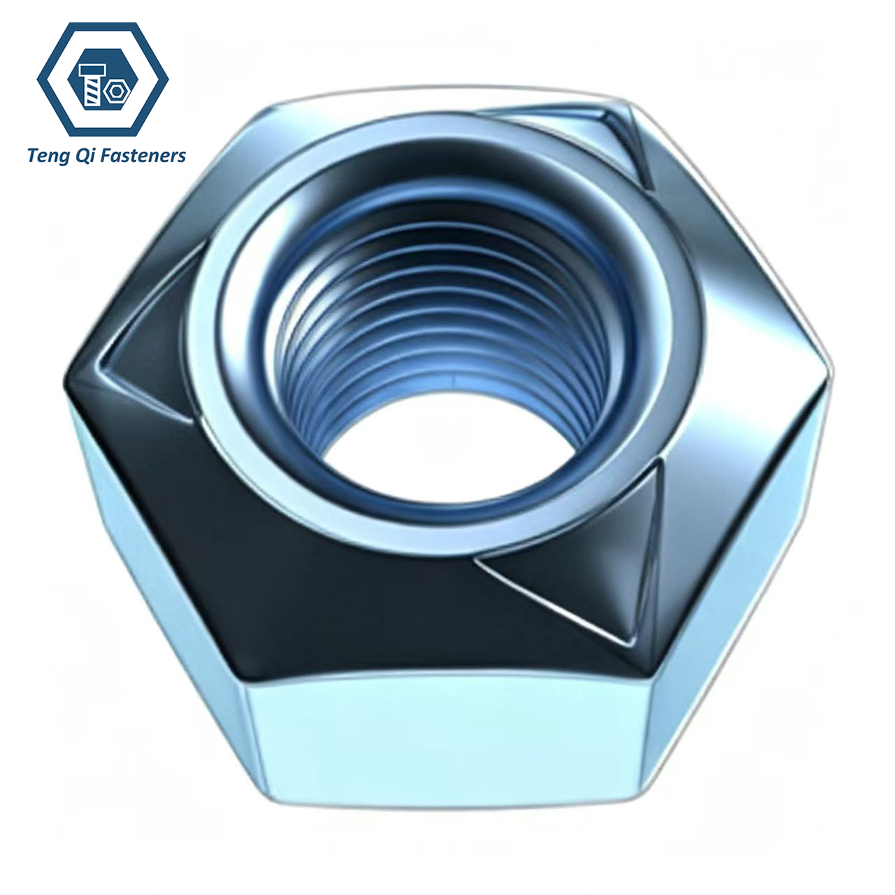 Zinc Plated DIN980V Prevailing Torque Hexagon Nuts with Three-Point Locking