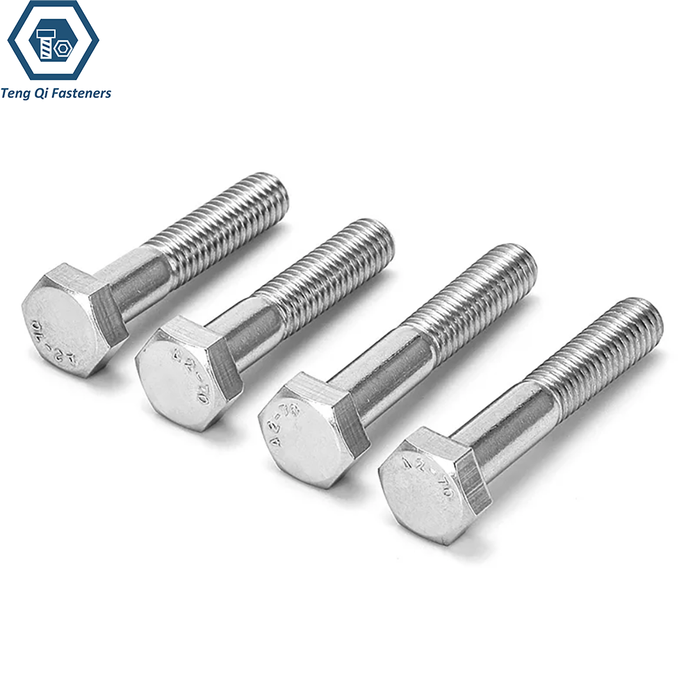 A2-70 Stainless Steel SS304 DIN933 Hex Bolts