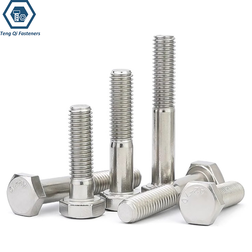 A2-70 Stainless Steel SS304 DIN931 Half Thread Hex Bolts