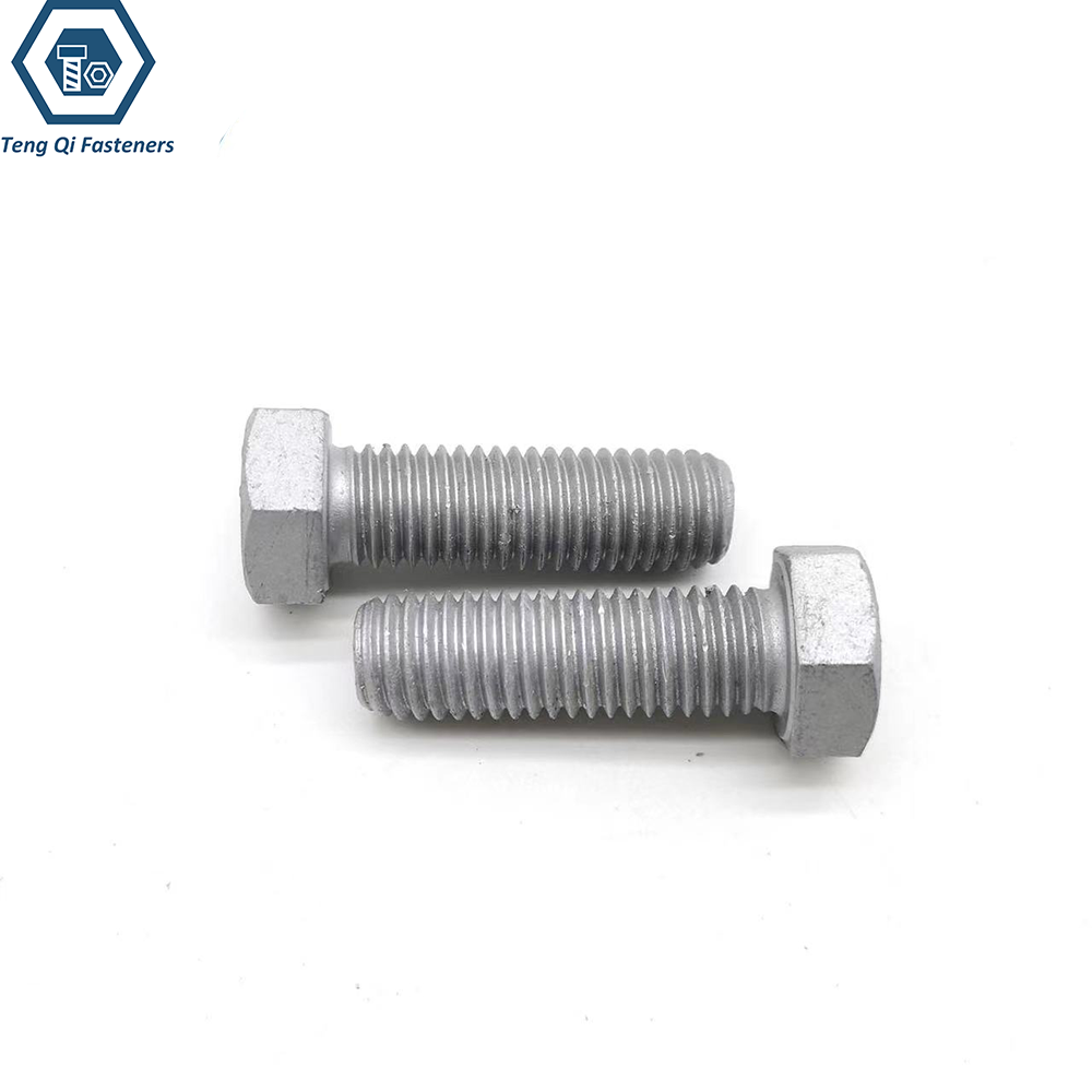 Class10.9 High Tension DIN933 Full Thread Hex Bolts Hot Dip Galvanized