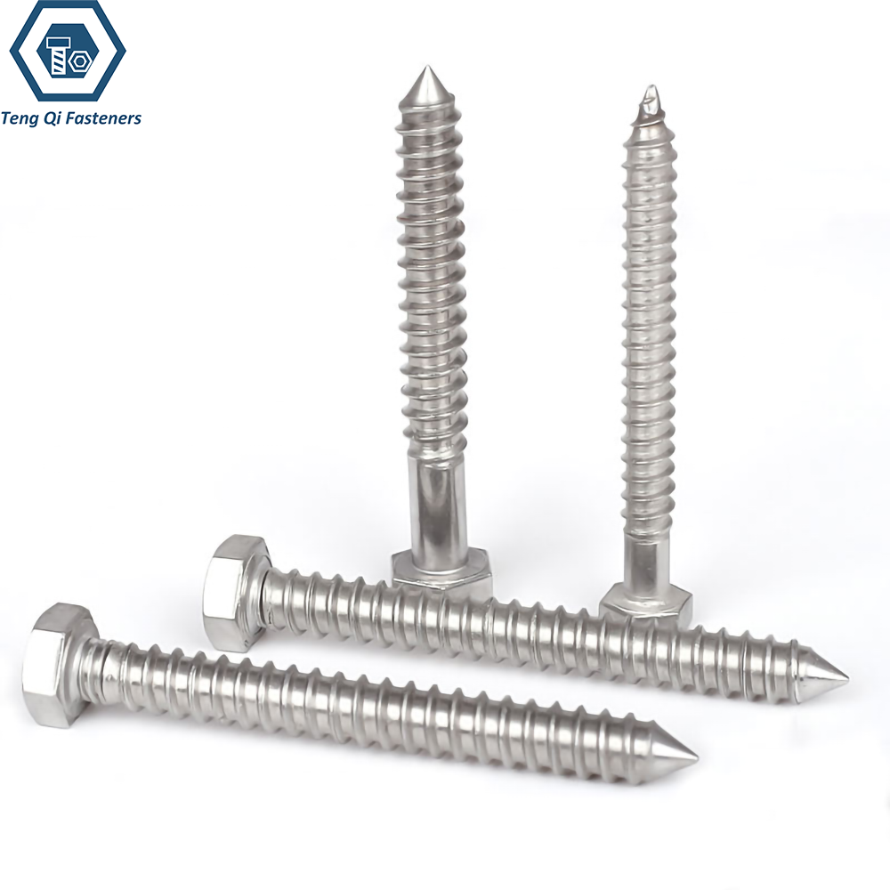 DIN571 Hex Head Wood Screw Stainless Steel