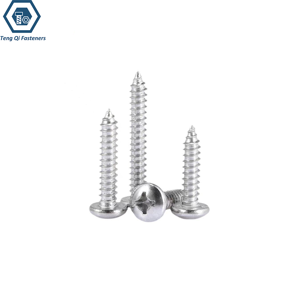 DIN7981 Stainless Steel SS304 Cross Recessed Pan Head Tapping Screws Supplier