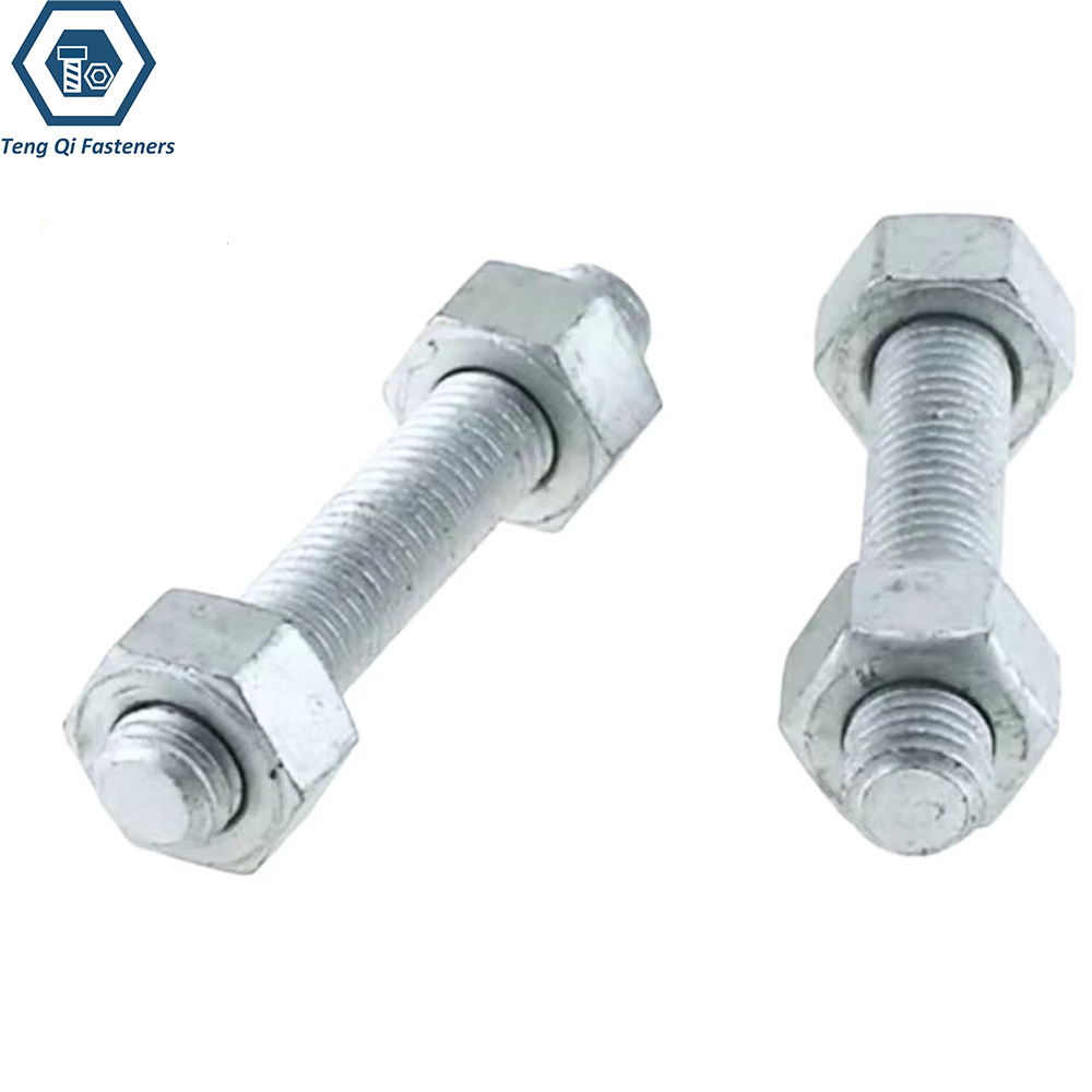 Hot dip galvanized A193 B7 stud bolts