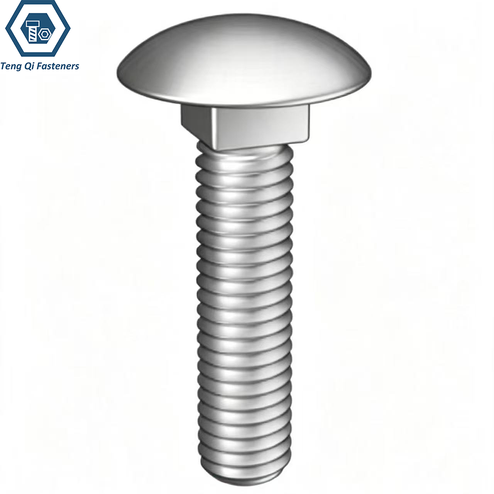 SS304 SS316 DIN603 Mushroom Head Square Neck Bolts