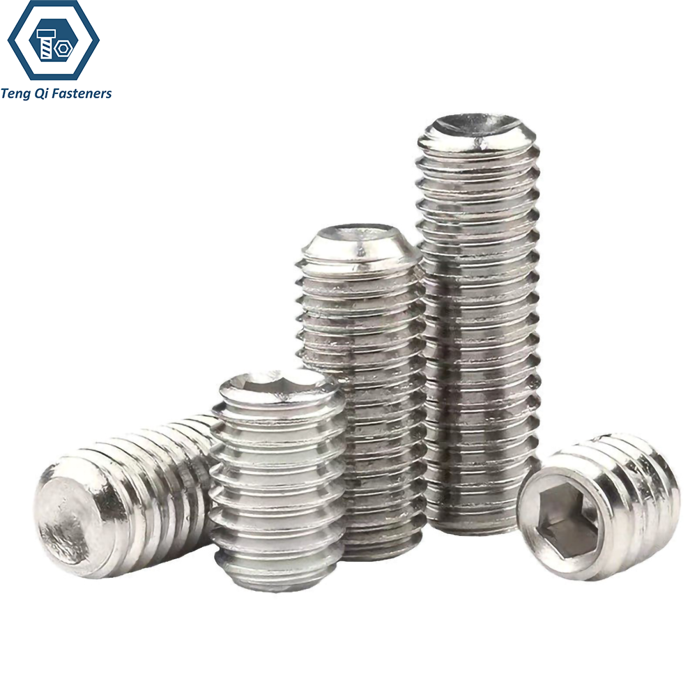 Stainless Steel DIN916 Hexagon Socket Set Screws with Cup Point