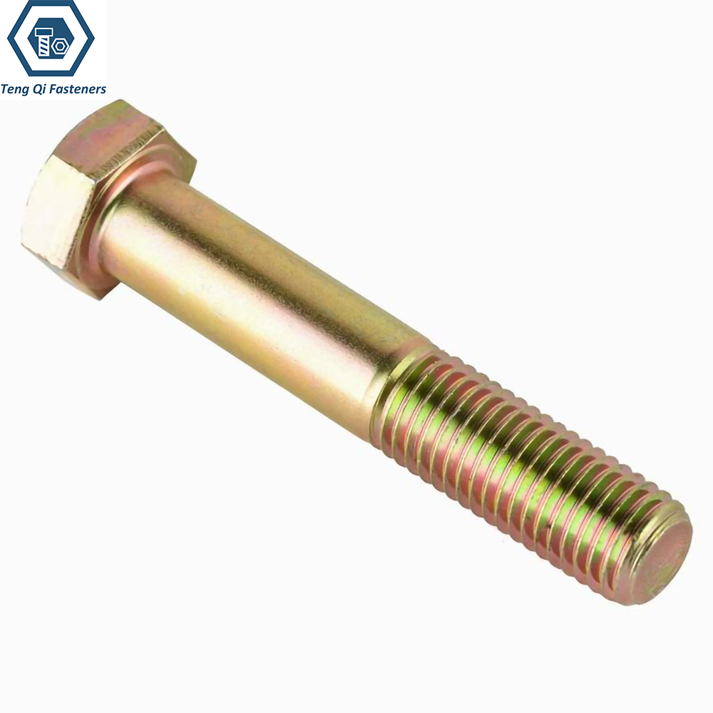 Yellow Zinc Plated A307 Hex Bolts