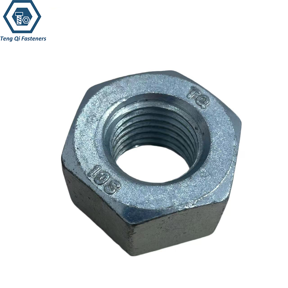 Zinc plated A563 Grade DH heavy hex nut