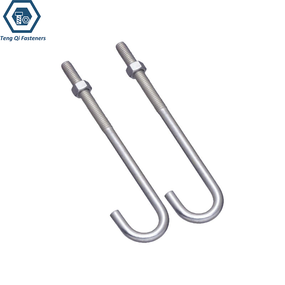 ASME B 18.31.5 HR Round Bend J Bolts Hot Dip Galvanized