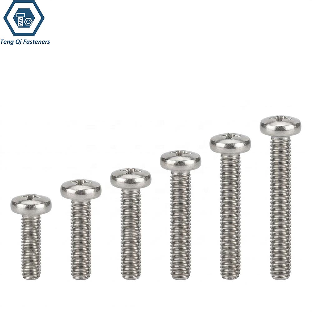 ASME B18.6.3 Cross Recessed Pan Head Machine Screws Stainless Steel