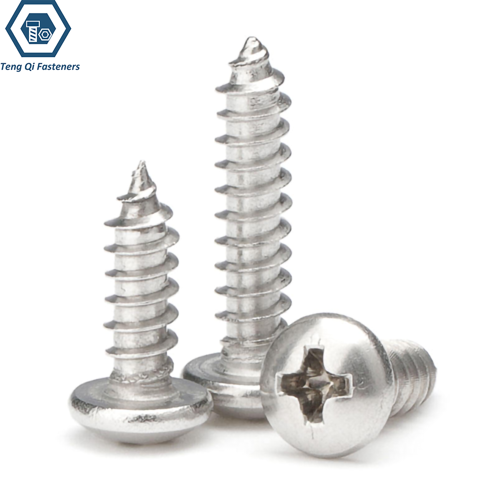 ASME B18.6.3 Cross Recessed Pan Head Self Tapping Screw 