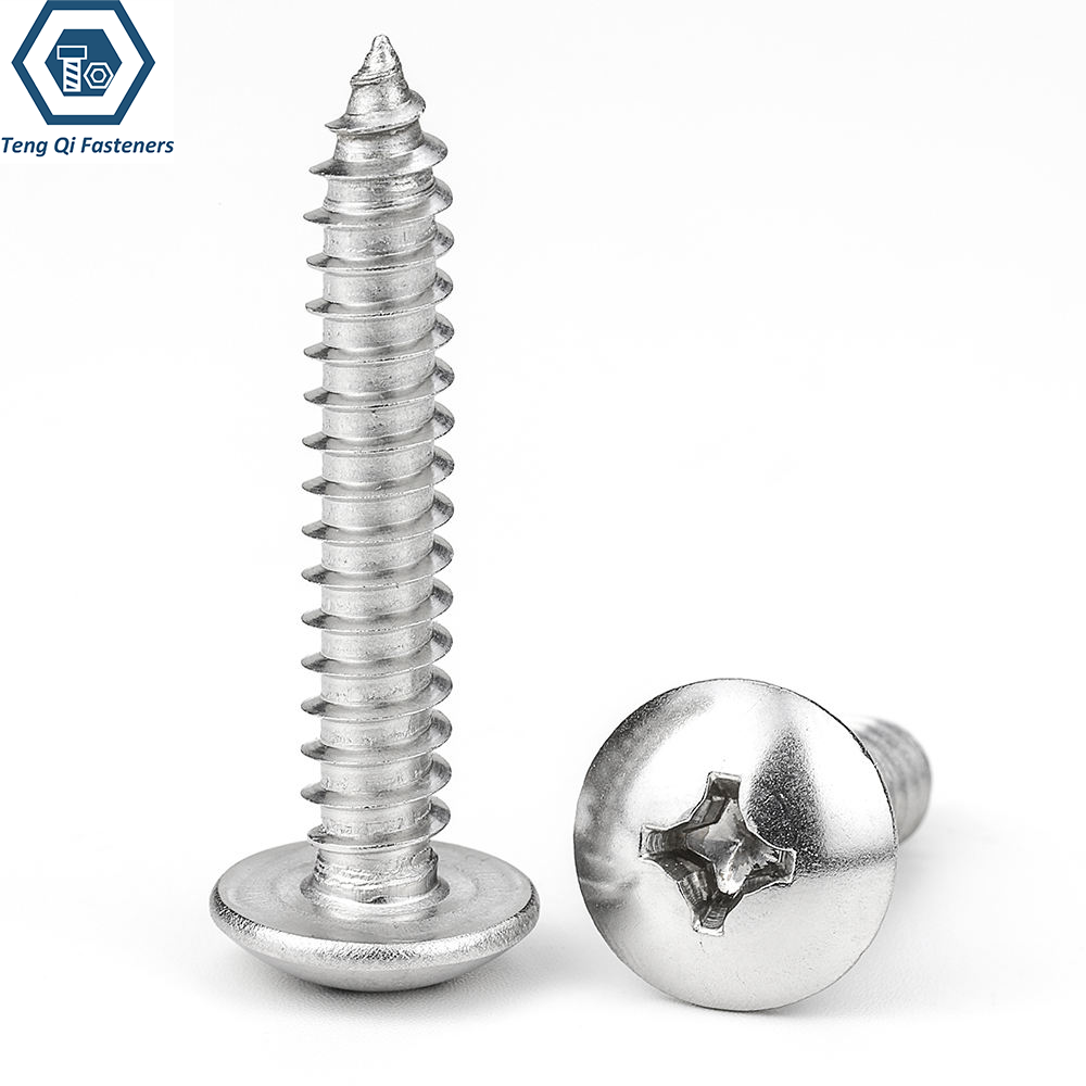ASME B18.6.3 Cross Recessed Truss Head Self Tapping Screw Stainless Steel
