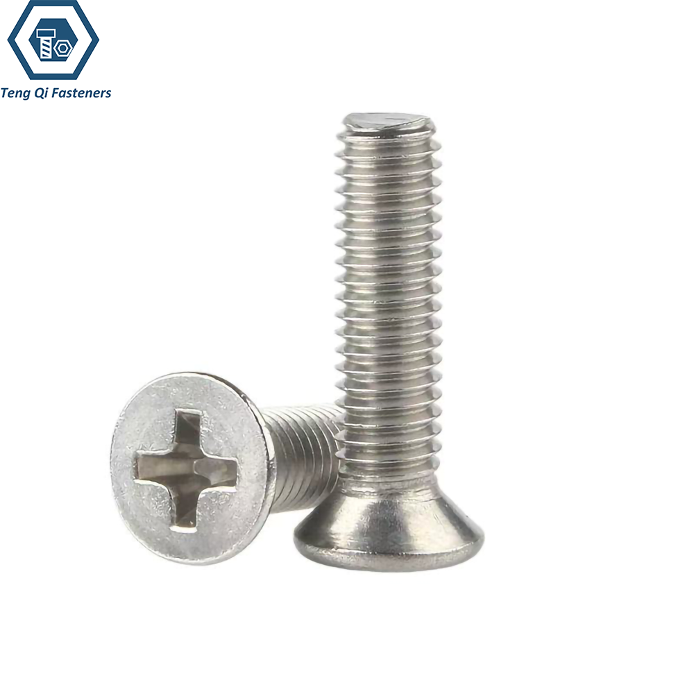 ASME B18.6.3 Phillips Flat Head Machine Screws Stainless Steel