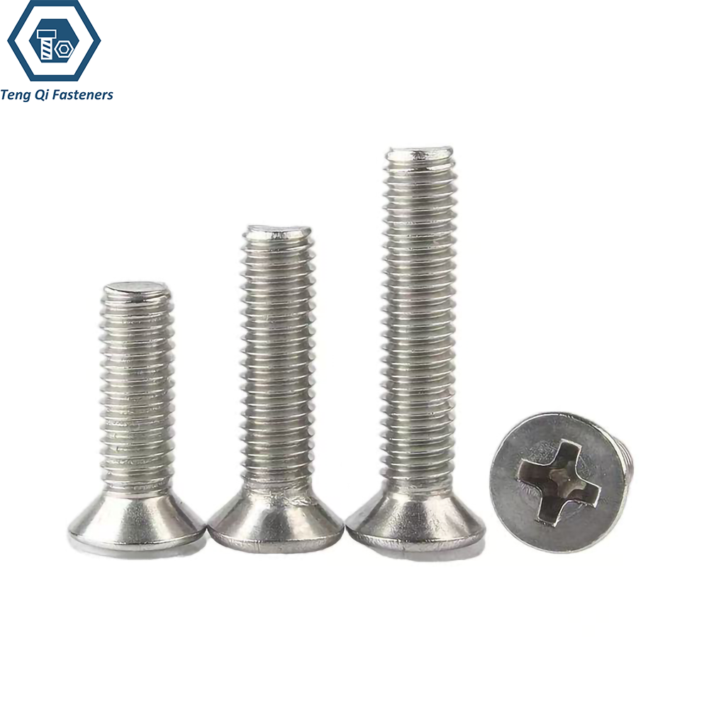 ASME B18.6.3 Phillips Flat Head Machine Screws