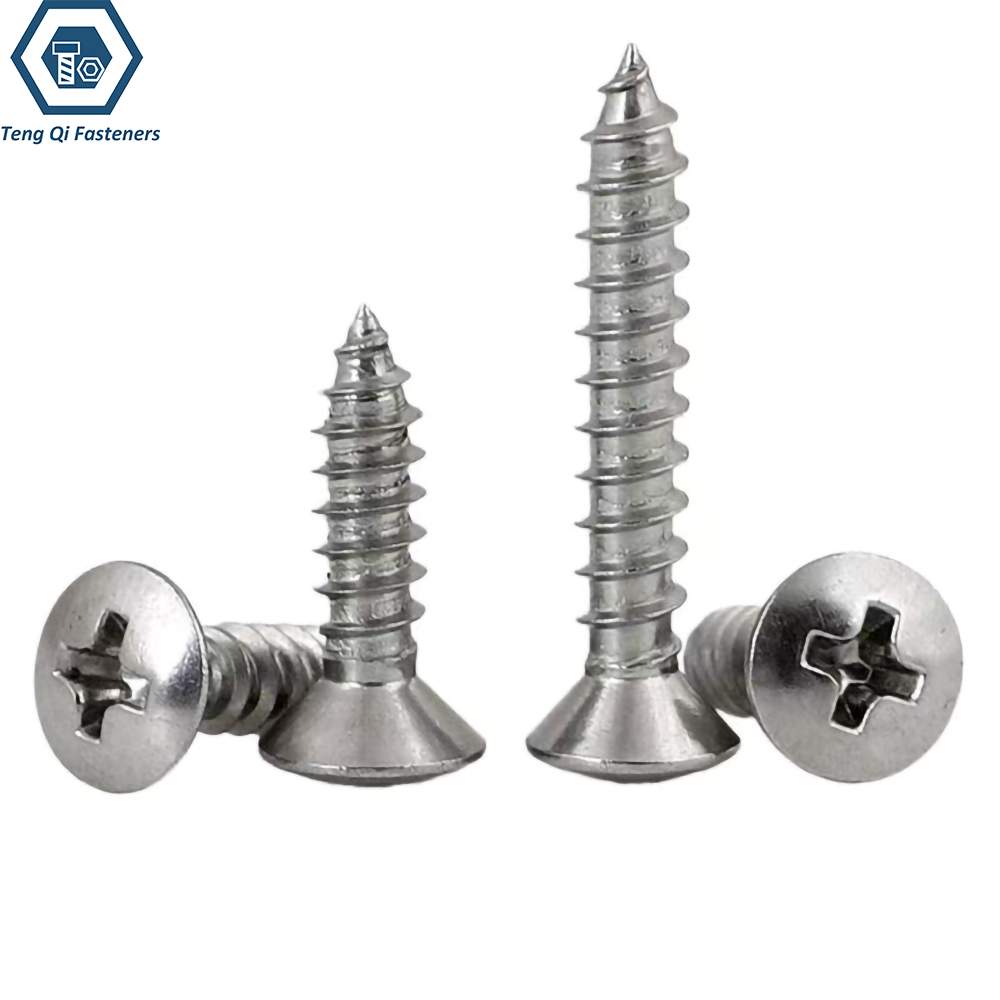 ASME B18.6.3 Phillips Oval Countersunk Head Tapping Screw