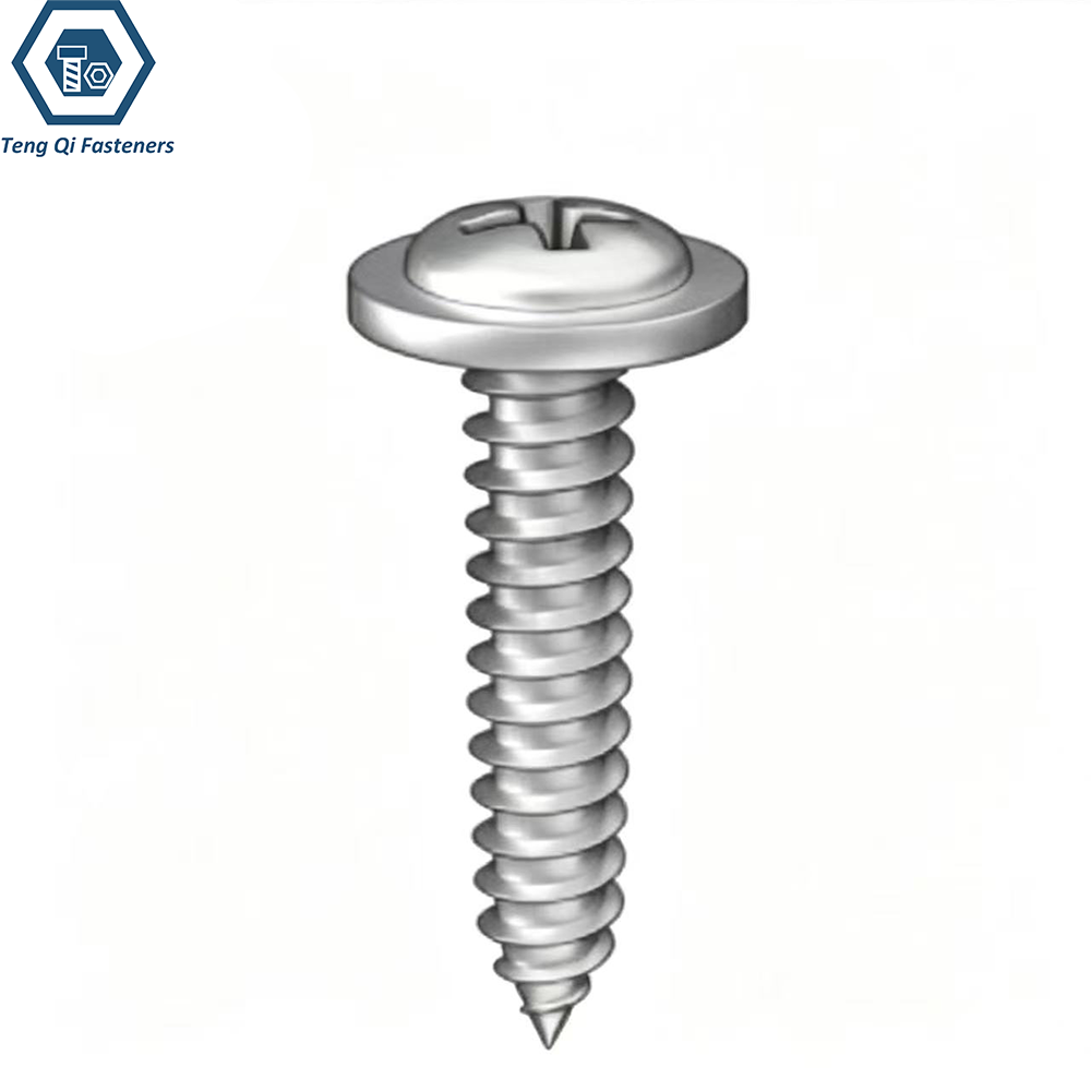 DIN 968 Pan Head Self Tapping Screws with Collar Stainless Steel