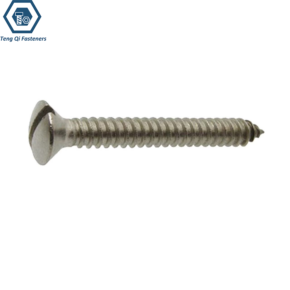 DIN7973 Slotted Raised Countersunk Head Tapping Screws